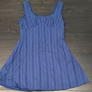 Elegant Blue Sleeveless Dress